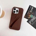 For iPhone 13 Pro Lipstick Silicone 3D Phone Case(Coffee) - 1
