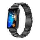 For Huawei Band 10 / 9 / 8 NFC xDfind Three Beads Quick Release Metal Watch Band(Black) - 1