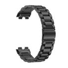 For Huawei Band 10 / 9 / 8 NFC xDfind Three Beads Quick Release Metal Watch Band(Black) - 2
