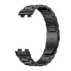For Huawei Band 10 / 9 / 8 NFC xDfind Three Beads Quick Release Metal Watch Band(Black) - 3