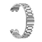For Huawei Band 10 / 9 / 8 NFC xDfind Three Beads Quick Release Metal Watch Band(Silver) - 2