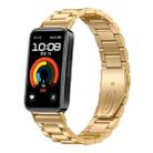 For Huawei Band 10 / 9 / 8 NFC xDfind Three Beads Quick Release Metal Watch Band(Gold) - 1