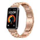 For Huawei Band 10 / 9 / 8 NFC xDfind Three Beads Quick Release Metal Watch Band(Rose Gold) - 1