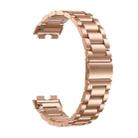 For Huawei Band 10 / 9 / 8 NFC xDfind Three Beads Quick Release Metal Watch Band(Rose Gold) - 2