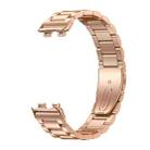 For Huawei Band 10 / 9 / 8 NFC xDfind Three Beads Quick Release Metal Watch Band(Rose Gold) - 3