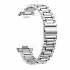 For Huawei Watch Fit3 / Fit4 / Fit4 Pro xDfind Three Beads Quick Release Metal Watch Band(Silver) - 2