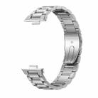 For Huawei Watch Fit3 / Fit4 / Fit4 Pro xDfind Three Beads Quick Release Metal Watch Band(Silver) - 3