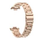 For Huawei Watch Fit3 / Fit4 / Fit4 Pro xDfind Three Beads Quick Release Metal Watch Band(Rose Gold) - 2