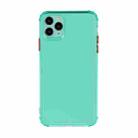 For iPhone 12 mini TPU Color Translucent Four-corner Airbag Shockproof Phone Protective case(Transparent Mint Green) - 1