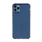 For iPhone 12 mini TPU Color Translucent Four-corner Airbag Shockproof Phone Protective case(Transparent Dark Blue) - 1