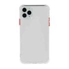 For iPhone 12 mini TPU Color Translucent Four-corner Airbag Shockproof Phone Protective case(Transparent White) - 1