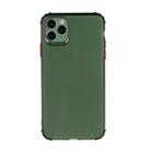 For iPhone 12 / 12 Pro TPU Color Translucent Four-corner Airbag Shockproof Phone Protective case(Transparent Green) - 1