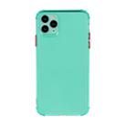 For iPhone 12 / 12 Pro TPU Color Translucent Four-corner Airbag Shockproof Phone Protective case(Transparent Mint Green) - 1