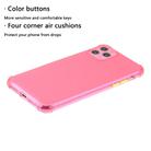 For iPhone 12 / 12 Pro TPU Color Translucent Four-corner Airbag Shockproof Phone Protective case(Transparent Rose Red) - 2