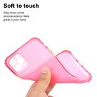 For iPhone 12 / 12 Pro TPU Color Translucent Four-corner Airbag Shockproof Phone Protective case(Transparent Rose Red) - 3