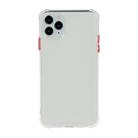 For iPhone 12 / 12 Pro TPU Color Translucent Four-corner Airbag Shockproof Phone Protective case(Transparent White) - 1