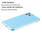 For iPhone 12 Pro Max TPU Color Translucent Four-corner Airbag Shockproof Phone Protective case(Transparent Blue) - 2