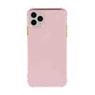 For iPhone 12 Pro Max TPU Color Translucent Four-corner Airbag Shockproof Phone Protective case(Transparent Pink) - 1