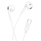 Borofone BM96 Brilliant Universal Wired Earphones with Microphone, Length: 1.2m, Interface:Type-C(White) - 1