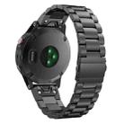 For Garmin Fenix 8/7S/6S/5S 20mm xDfind Three Beads Quick Release Metal Watch Band(Black) - 2