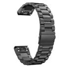 For Garmin Fenix 8/7S/6S/5S 20mm xDfind Three Beads Quick Release Metal Watch Band(Black) - 3
