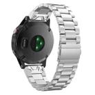 For Garmin Fenix 8/7S/6S/5S 20mm xDfind Three Beads Quick Release Metal Watch Band(Silver) - 2