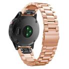 For Garmin Fenix 8/7S/6S/5S 20mm xDfind Three Beads Quick Release Metal Watch Band(Rose Gold) - 2