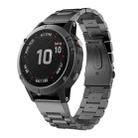 For Garmin Fenix 8/7X/6X/5X 26mm xDfind Three Beads Quick Release Metal Watch Band(Black) - 1