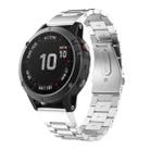 For Garmin Fenix 8/7X/6X/5X 26mm xDfind Three Beads Quick Release Metal Watch Band(Silver) - 1