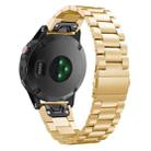 For Garmin Fenix 8/7X/6X/5X 26mm xDfind Three Beads Quick Release Metal Watch Band(Gold) - 2