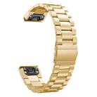 For Garmin Fenix 8/7/6/5 22mm xDfind Three Beads Quick Release Metal Watch Band(Gold) - 3