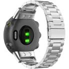 For Garmin Forerunner 45/45S/Swim2 xDfind Three Beads Quick Release Metal Watch Band(Silver) - 2