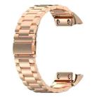 For Garmin Forerunner 35/30/35j xDfind Three Beads Quick Release Metal Watch Band(Rose Gold) - 2