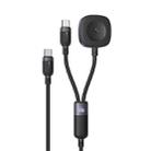 Yesido CA136C 60W USB-C / Type-C to Type-C & iWatch 2 in 1 Charging Cable, Length:1.2m(Black) - 1