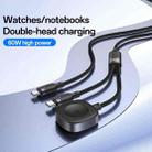 Yesido CA136C 60W USB-C / Type-C to Type-C & iWatch 2 in 1 Charging Cable, Length:1.2m(Black) - 2