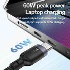 Yesido CA136C 60W USB-C / Type-C to Type-C & iWatch 2 in 1 Charging Cable, Length:1.2m(Black) - 4