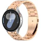 For Samsung Galaxy Watch 7 / FE / 6 / 5 / 4 xDfind Three Beads Quick Release Metal Watch Band(Rose Gold) - 1