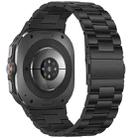 For Samsung Galaxy Watch Ultra 47mm xDfind Three Beads Quick Release Metal Watch Band(Black) - 2