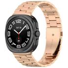 For Samsung Galaxy Watch Ultra 47mm xDfind Three Beads Quick Release Metal Watch Band(Rose Gold) - 1