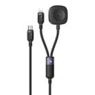 Yesido CA136L 27W USB-C / Type-C to 8 Pin & iWatch 2 in 1 Charging Cable, Length:1.2m(Black) - 1