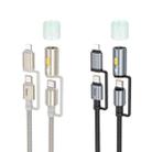 hoco U138 3A Type-C / 8 Pin to Type-C / LED Light 4 in 1 Charging Data Cable, Length: 1.2m(Grey) - 2