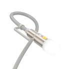 hoco U138 3A Type-C / 8 Pin to Type-C / LED Light 4 in 1 Charging Data Cable, Length: 1.2m(Grey) - 3