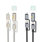 hoco U138 3A Type-C / 8 Pin to Type-C / LED Light 4 in 1 Charging Data Cable, Length: 1.2m(Black) - 2