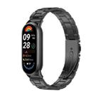 For Xiaomi Smart Band 10 / 9 / 8 NFC xDfind Three Beads Quick Release Metal Watch Band(Black) - 1