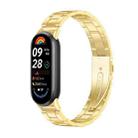 For Xiaomi Smart Band 10 / 9 / 8 NFC xDfind Three Beads Quick Release Metal Watch Band(Gold) - 1