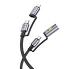 hoco U138 3A Type-C / 8 Pin to Type-C / Cigarette Lighter 4 in 1 Charging Data Cable, Length: 1.2m(Black) - 3