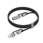 hoco U138 3A USB / Type-C to Type-C / Cigarette Lighter 4 in 1 Charging Data Cable, Length: 1.2m(Black) - 3