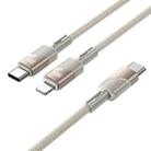 hoco U139 100W Type-C to Type-C and Type-C Fast Charging Data Cable, Length: 1.2m(Gold) - 3