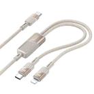 hoco U139 100W Type-C to Type-C and 8 Pin Fast Charging Data Cable, Length: 1.2m(Gold) - 1