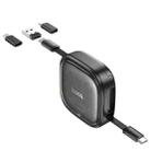 hoco U140 Type-C to Type-C Multi-function Retractable Storage Data Cable(Black) - 3